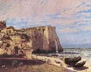 Gustave Courbet Cliffs at Etretat after the storm painting